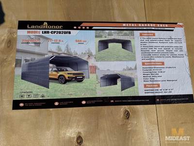 Metal Garage Shed. Size - 21 Ft x 20 Ft x 12 Ft.