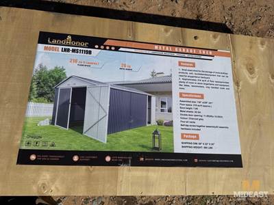 Metal Garage Shed. Size - 139 In x 236 In x 91 In.