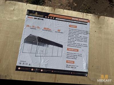 Metal Carport. Size - 20 Ft x 11 Ft x 9 Ft.
