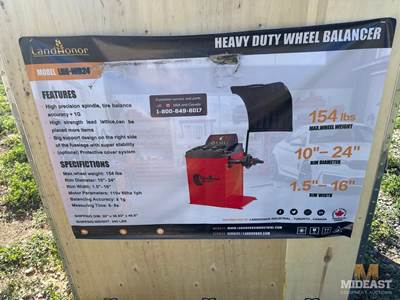 Wheel Balancer. 153 LBS Max Wheel Weight, 10-24 Rim Diameter, 1.5-16 Rim Width.