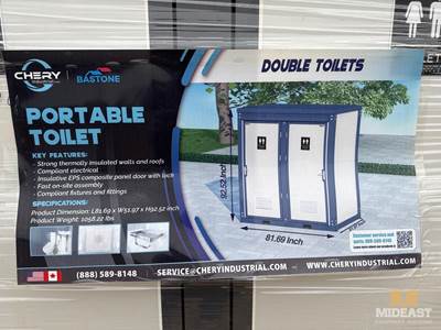 Double Portable Toilet With Insulated Walls And Roof.