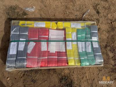 New Pallet Of Webbing Slings.