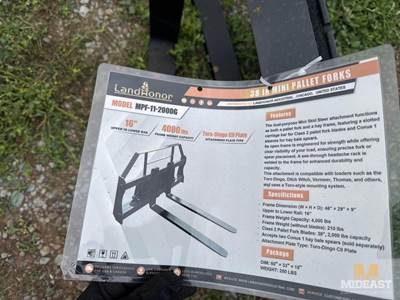 38 In Skid Steer Pallet Forks.