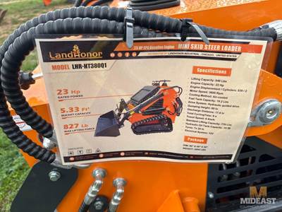 Mini Skid Steer Loader. 23 Hp, 5.33 Ft Bucket Capacity, 827 LB Lifting Force. 