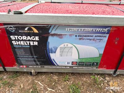 Storage Shelter Unused Storage Shelter. Single Truss 20 Ft X 30 Ft.