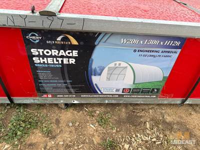 Storage Shelter Unused Storage Shelter. Single Truss 20 Ft X 30 Ft X 12 Ft High.