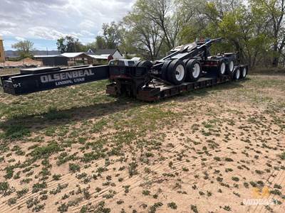 1998 Wizco 2 Axle RGN Low Boy 24 Ft Well With Neck Extension And 2 Axle Booster.