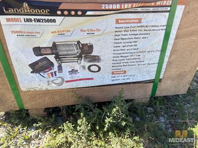 Unused 25,000 LBS Electric Winch.