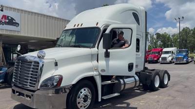 Freightliner Cascadia 125 Sleeper Semi Truck - Raised Roof Sleeper, Detroit 455HP, 10 Speed Manual
