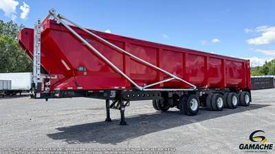 Manac 43x102 Quad Axle Steel Belly Dump Trailer - Hendrickson