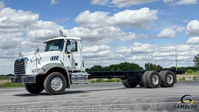 Mack Granite 64BR MHD Tandem Axle Cab & Chassis Truck - Cummins, 350HP, 6 Speed Allison Rds Automatic