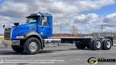 Mack Granite GU813 Tandem Axle Cab & Chassis Truck - MP7, 405HP, 6 Speed Allison Rds Automatic