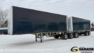 Manac Five Axle Combination Curtain Side Trailer - Hendrickson, Fixed Axle