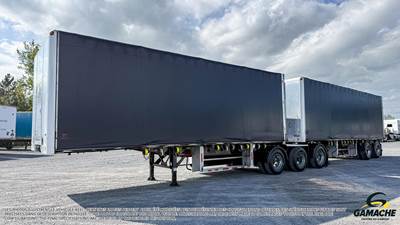 Manac 60x107 Five Axle Curtain Side Trailer - Hendrickson