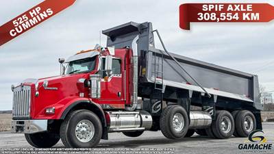 Kenworth T800 Dump Truck - Cummins 525HP, 18 Speed Ultrashift Amt, 20' Dump