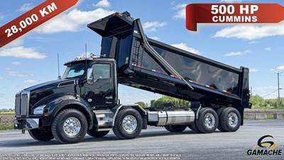 Kenworth T880 Tri Axle Dump Truck - Cummins 500HP, 18 Speed Manual