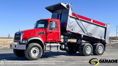 Mack Granite GU433 Dump Truck - Cummins 345HP, 8Ll Manual, 15' Dump