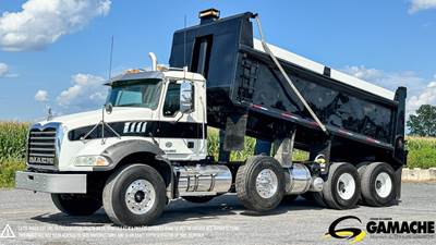 Mack Granite GU813 Tri Axle Dump Truck - MP8 445HP, 18 Speed Manual, 18' Dump