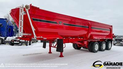 Manac 32 ft Half Round End Dump Trailer - Tri Axle, Steel, Hendrickson