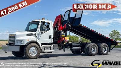 Freightliner M2 106 Tandem Axle 16 ft Flatbed Dump Truck - 300HP, 6 Speed Allison Rds Automatic