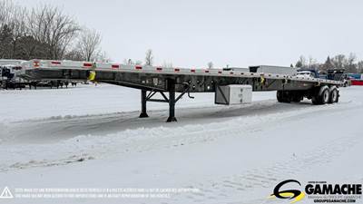 Hyundai 53x102 Combination Flatbed Trailer - Hendrickson, Sliding Axle