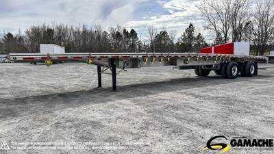 MAC 53x102 Aluminum Flatbed Trailer - Hendrickson, Sliding Spread Axle
