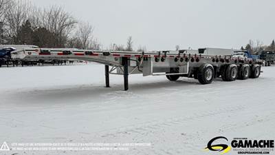MAC 53x102 Quad Axle Aluminum Flatbed Trailer - Hendrickson