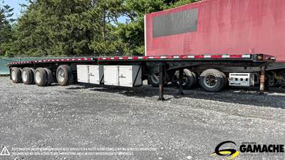 Manac 53x102 Quad Axle Steel Flatbed Trailer - Hendrickson, Fixed Axle