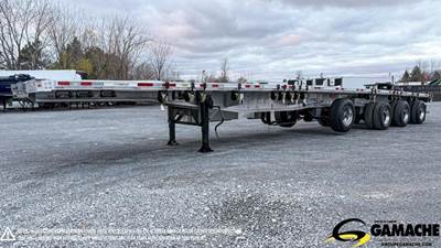 Manac Darkwing 53x102 Single Axle Aluminum Flatbed Trailer - Hendrickson, Fixed Axle