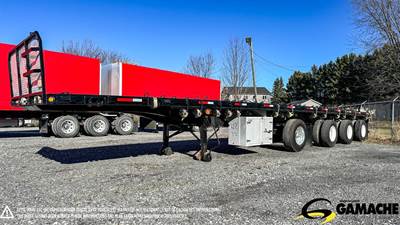 Temisko 48x102 Quad Axle Steel Flatbed Trailer - Hendrickson, Fixed Axle