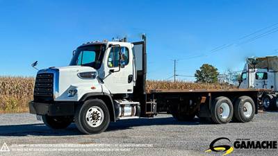Freightliner 108SD Tandem Axle Flatbed Truck - 270HP, 6 Speed Automatic