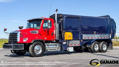 Freightliner 114SD Tandem Axle Garbage Truck - Detroit, 450HP, 6 Speed Allison Rds Automatic