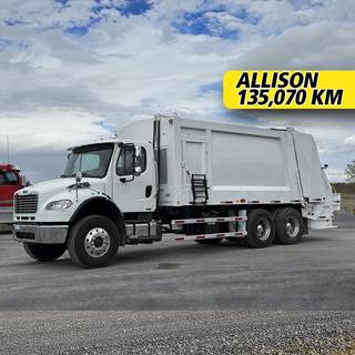 Freightliner M2 106 Tandem Axle Garbage Truck - Cummins, 330HP, 6 Speed Allison Rds Automatic