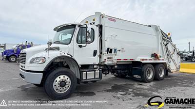 Freightliner M2 106 Tandem Axle Side Load Garbage Truck - Cummins, 330HP, 6 Speed Allison Rds Automatic