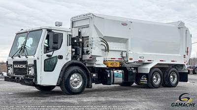 Mack LR64 Side Load Garbage Truck - MP7, 325HP, 6 Speed Allison Rds Automatic