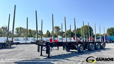 Deloupe 49x102 Quad Axle Steel Log Trailer - Air Ride