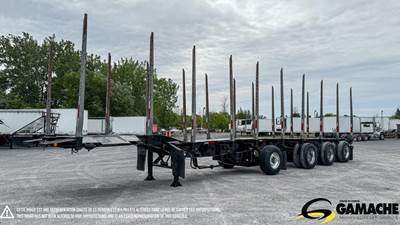 Manac 48x102 Quad Axle Steel Log Trailer - Hendrickson, Fixed Axle