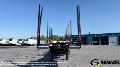 Manac 48x102 Quad Axle Steel Log Trailer - Hendrickson, Fixed Axle