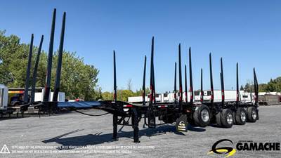 Manac 48x102 Quad Axle Steel Log Trailer - Hendrickson, Fixed Axle