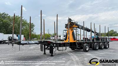 Manac 51x102 Quad Axle Steel Log Trailer - Hendrickson, Fixed Axle