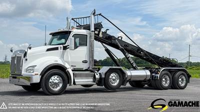 Kenworth T880 Roll Off Truck - Cummins, 485HP, 6 Speed Allison Rds Automatic