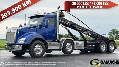 Kenworth T880 Roll Off Truck - Paccar, 510HP, 18 Speed Manual