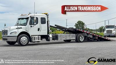 Freightliner M2 106 Single Axle Rollback Tow Truck - Detroit, 260HP, 6 Speed Allison Rds Automatic