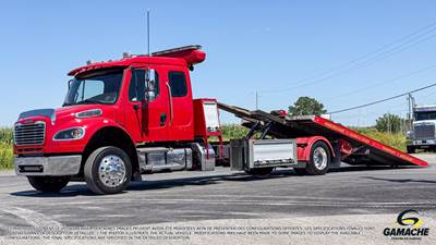 Freightliner M2 106 Single Axle Rollback Tow Truck - Detroit, 6 Speed Allison Rds Automatic