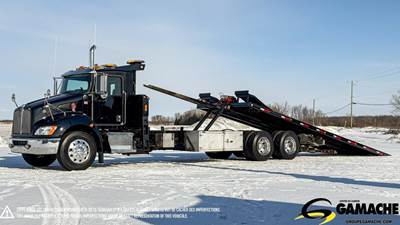 Kenworth T370 Tandem Axle Rollback Tow Truck - Paccar, 300HP, 6 Speed Automatic