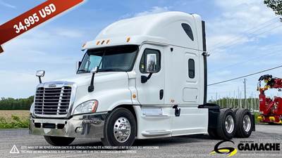 Freightliner Cascadia 125 Sleeper Semi Truck - 60" Mid Roof Sleeper, Detroit 505HP, 13 Speed Manual