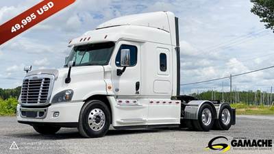 Freightliner Cascadia 125 Sleeper Semi Truck - 48" Mid Roof Sleeper, Detroit 505HP, 13 Speed Manual