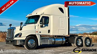 Freightliner Cascadia 125 Evolution Sleeper Semi Truck - 60" Raised Roof Sleeper, Detroit, 12 Speed Dt12 Amt