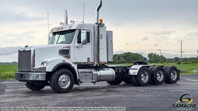 Freightliner Coronado 122 SD Tri Axle Sleeper Semi Truck - Flat Top Sleeper, Cummins 600HP, 18 Speed Manual