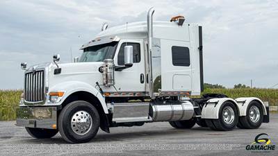 International HX Sleeper Semi Truck - Mid Roof Sleeper, Cummins 525HP, 18 Speed Manual